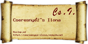 Cseresnyés Ilona névjegykártya