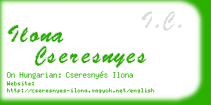 ilona cseresnyes business card